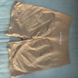 Alphalete Tan Athletic Shorts Smooth Design